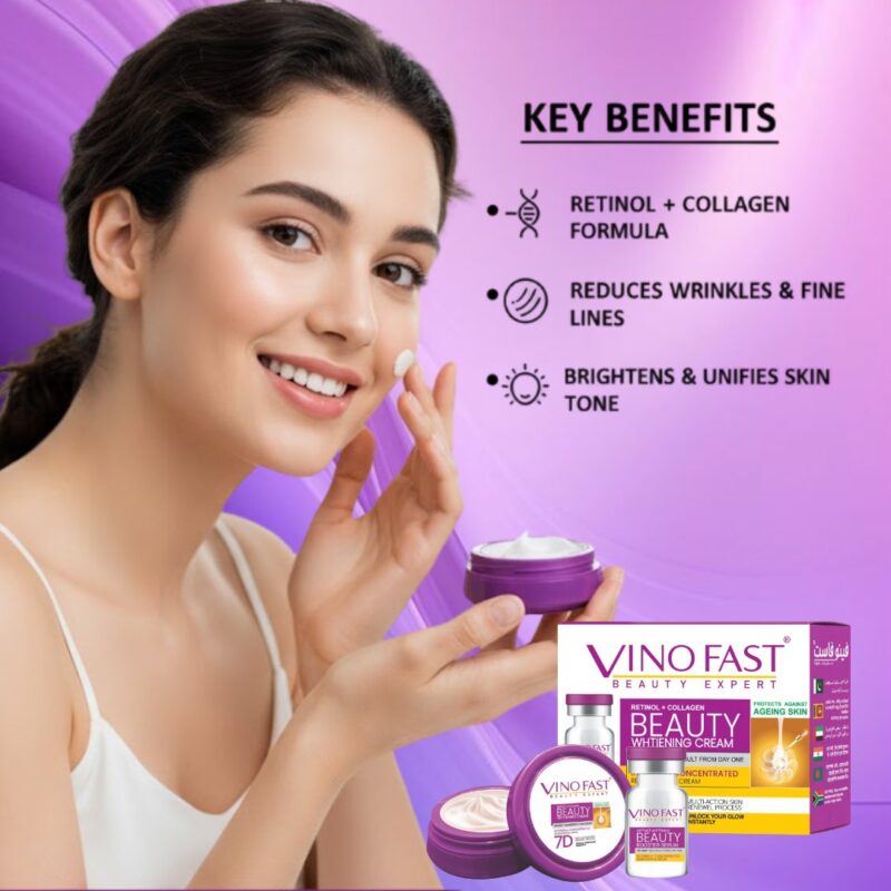 Vino Fast Beauty Whitening Cream 7D Formula Pack - Image 3