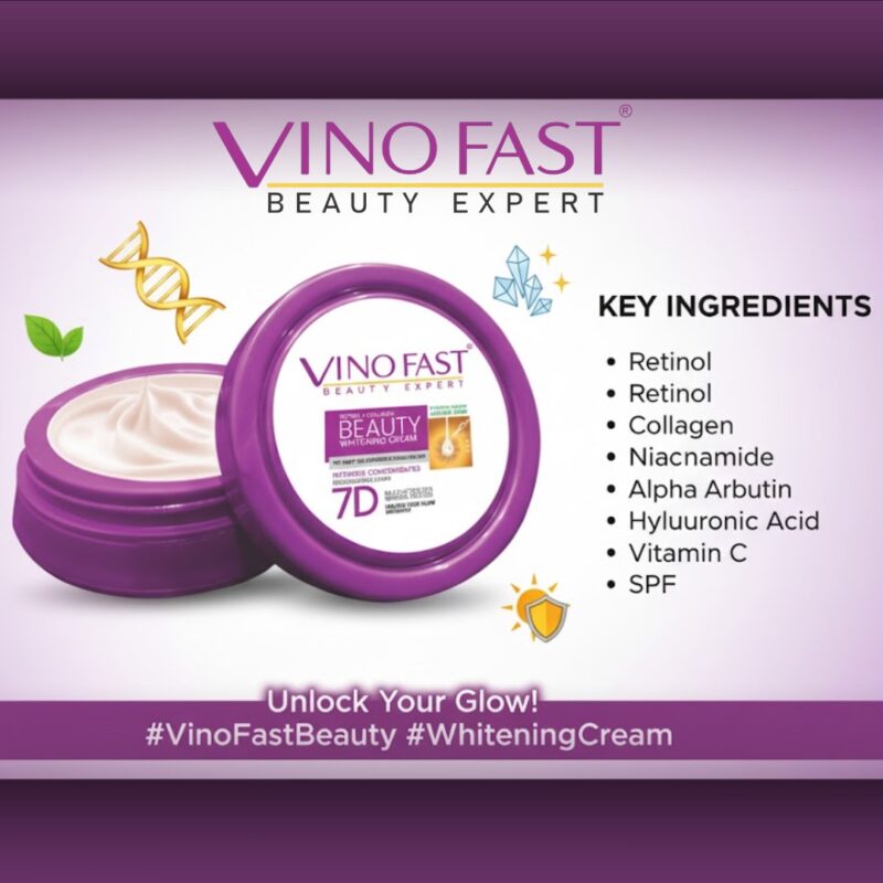 Vino Fast Beauty Whitening Cream 7D - Image 3