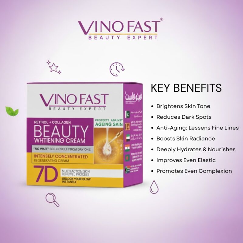 Vino Fast Beauty Whitening Cream 7D - Image 4